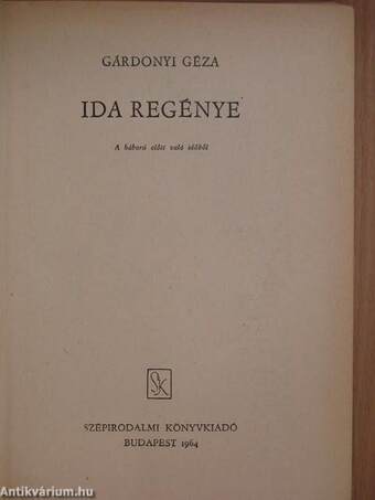 Ida regénye