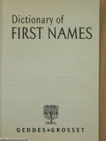 Dictionary of First Names