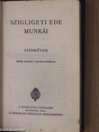 Szigligeti Ede munkái