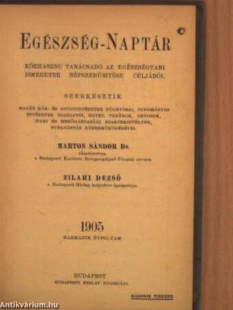 Egészség-Naptár 1905