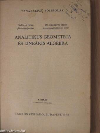 Analitikus geometria és lineáris algebra