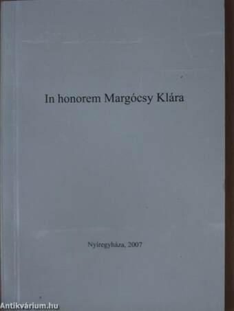 In honorem Margócsy Klára