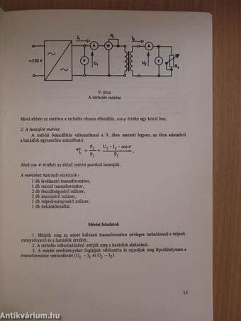 Híradásipari transzformátorok mérése