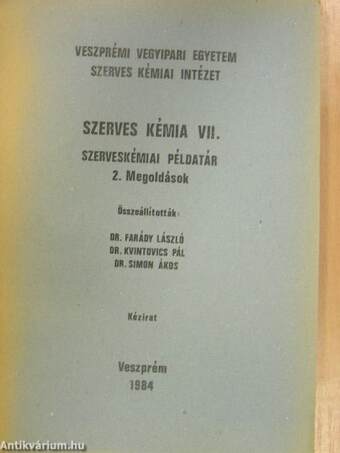 Szerves kémia VII.