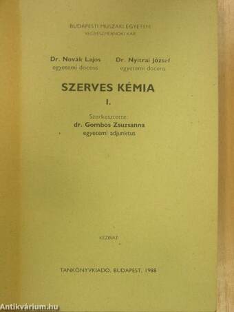 Szerves kémia I.