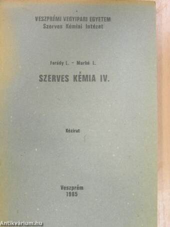 Szerves kémia IV.