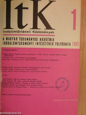 Irodalomtörténeti Közlemények 1982/1-6.