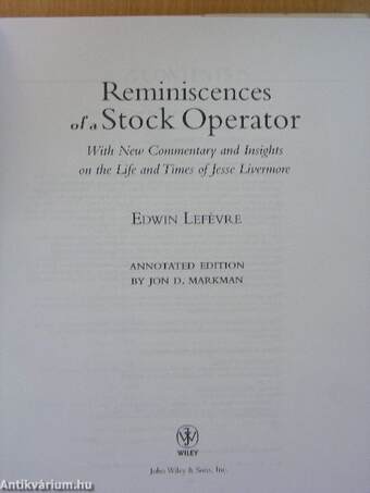 Reminiscences of a Stock Operator