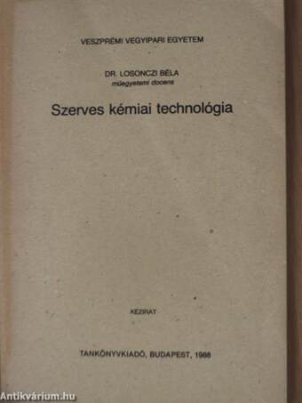 Szerves kémiai technológia