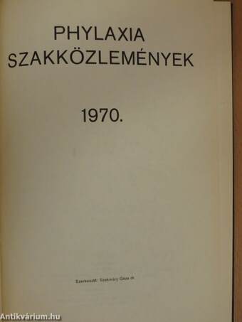 Phylaxia szakközlemények 1970