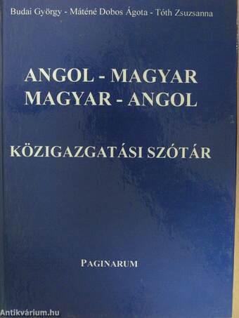 Angol-magyar/magyar-angol közigazgatási szótár