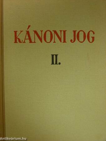 Kánoni jog II.