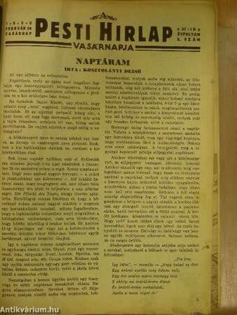A Pesti Hirlap Vasárnapja 1935. (nem teljes évfolyam)