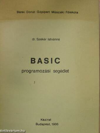 Basic programozási segédlet