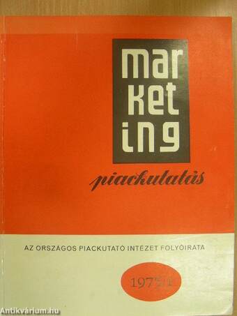 Marketing, piackutatás 1975/1.