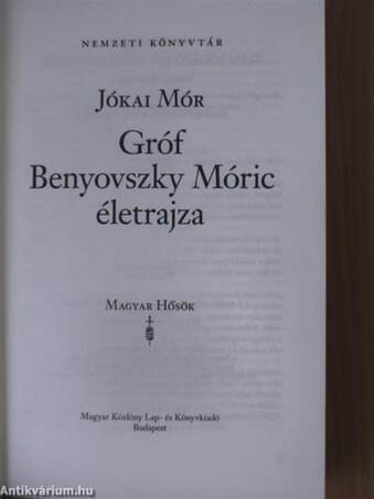 Benyovszky Móric életrajza