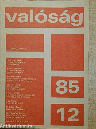 Valóság 1985. december