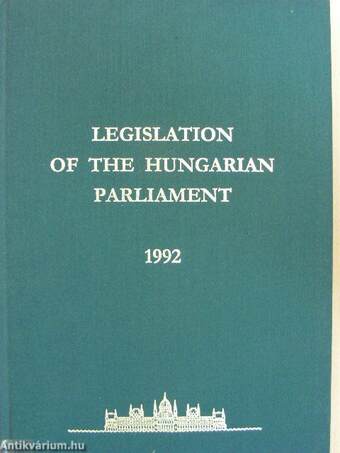 Legislation of the Hungarian Parliament 1992