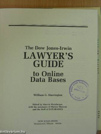 The Dow Jones-Irwin Lawyer's Guide to Online Data Bases