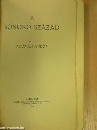 A rokokó század