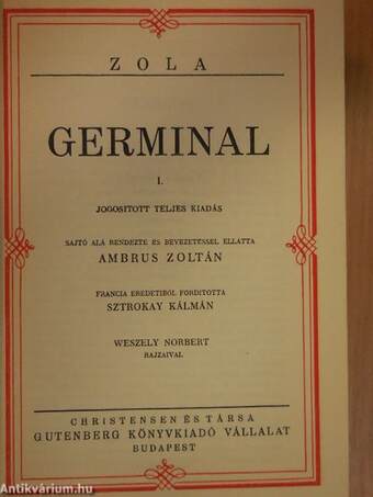 Germinal I-III./Chabre úr osztrigái