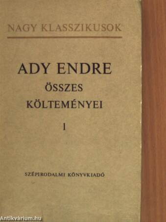 Ady Endre összes költeményei 1-2.