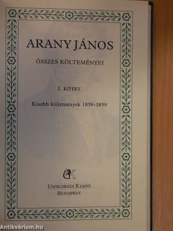 Arany János összes költeményei I-V.