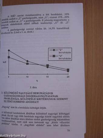 Fejezetek a vállalatgazdaságtan témaköreiből III./Beruházások gazdaságossági értékelése