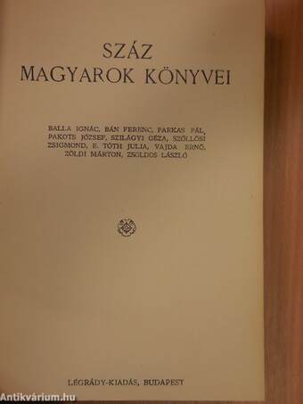 Száz magyarok könyvei V.