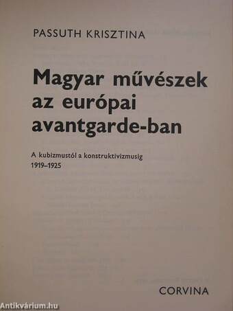 Magyar művészek az európai avantgarde-ban 1919-1925