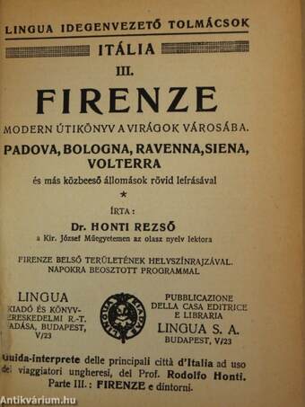 Olasz tolmács és tanácsadó/Velence és a Lido/Firenze/Róma