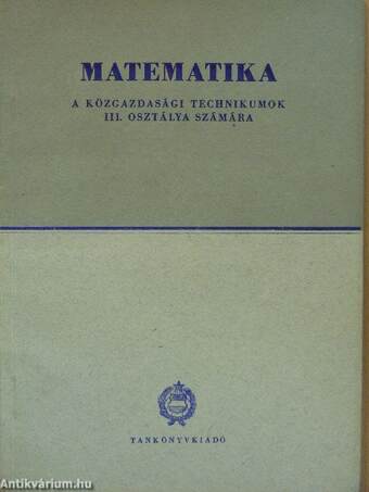 Matematika III.