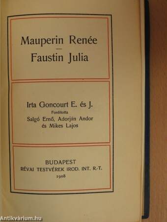 Mauperin Renée/Faustin Julia