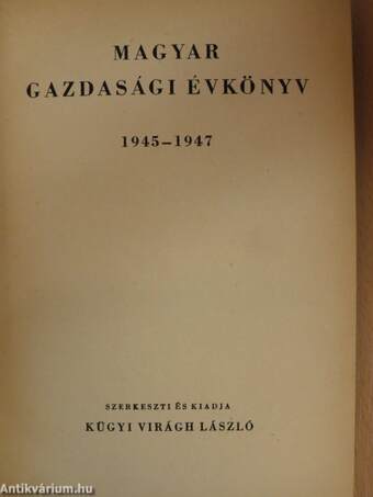 Magyar Gazdasági Évkönyv 1945-1947