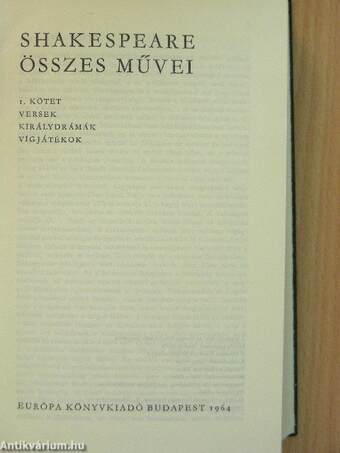 Shakespeare összes művei 1-2.