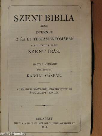 Szent Biblia