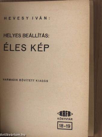 Helyes beállítás: Éles kép