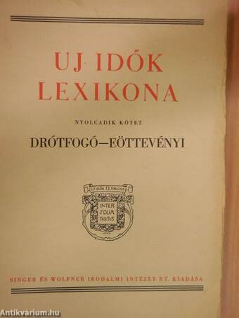 Uj idők lexikona 8. (töredék)