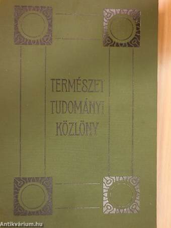 Természettudományi Közlöny 1924. január-december/Pótfüzetek a Természettudományi Közlönyhöz 1924. január-december