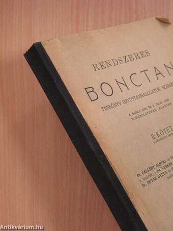 Rendszeres bonctan II. (töredék)