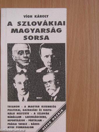 A szlovákiai magyarság sorsa