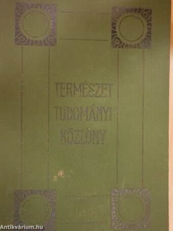 Természettudományi Közlöny 1927. január-december/Pótfüzetek a Természettudományi Közlönyhöz 1927. január-december