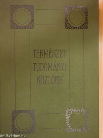 Természettudományi Közlöny 1925. január-december/Pótfüzetek a Természettudományi Közlönyhöz 1925. január-december