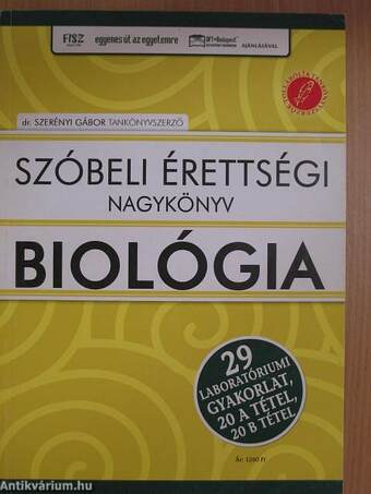 Szóbeli érettségi nagykönyv - biológia