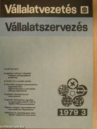 Vállalatvezetés-Vállalatszervezés 1979/3.