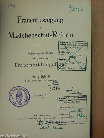 Frauenbewegung und Mädchenschul-Reform II.