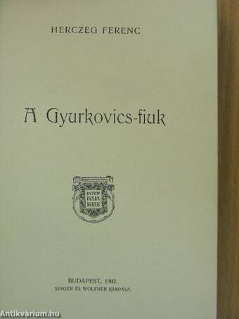 A Gyurkovics-fiuk