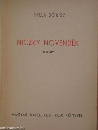 Niczky növendék