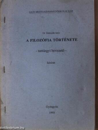 A filozófia története