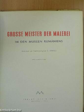 Grosse meister der Malerei in den Museen Rumäniens